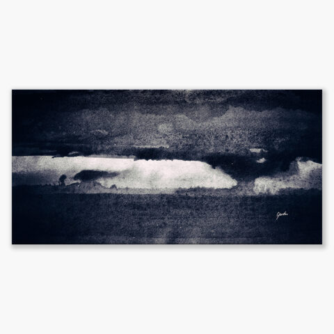 Desert Wind – Black And White Abstract Landscape Painting